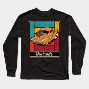 Hotrods Vintage Distressed Colored Classic Truck Long Sleeve T-Shirt